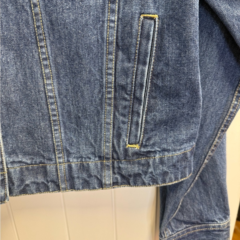 Vintage Liz Claiborne Denim Jacket Embroidered Flowers Sz X-Large New With Tags - Picture 5 of 14